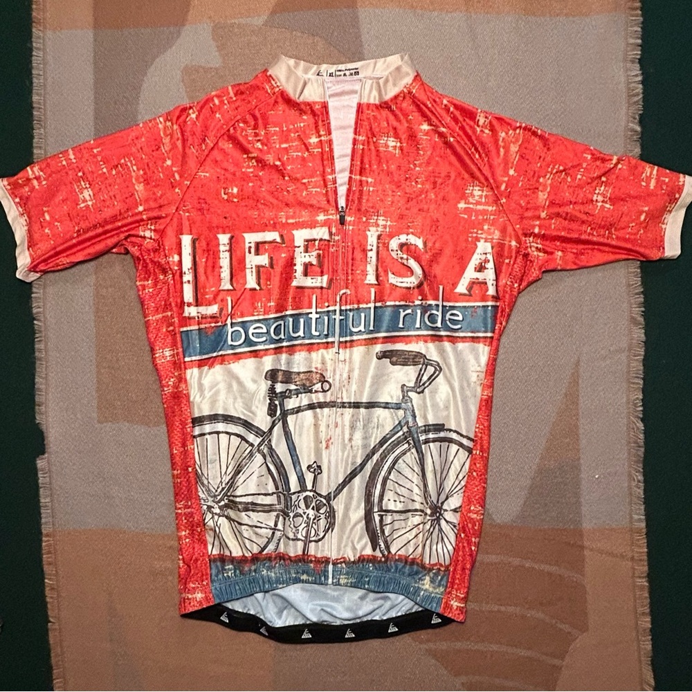 “LIFE is a Beautiful Ride” cycling jersey, XL